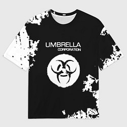 Футболка оверсайз мужская Обитель зла текстура краски, цвет: 3D-принт