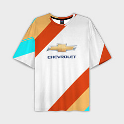 Футболка оверсайз мужская Chevrolet line, цвет: 3D-принт