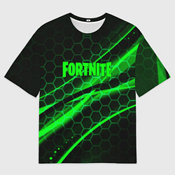 Футболка оверсайз мужская Fortnite epic броня зелёная, цвет: 3D-принт