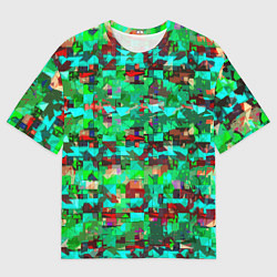 Футболка оверсайз мужская Разноцветные осколки стекла, цвет: 3D-принт