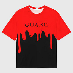 Футболка оверсайз мужская Quake краски текстура шутер, цвет: 3D-принт