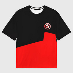 Футболка оверсайз мужская BMW спортивная текстура, цвет: 3D-принт