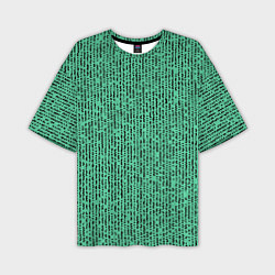 Футболка оверсайз мужская Мозаика нефритовый зелёный, цвет: 3D-принт