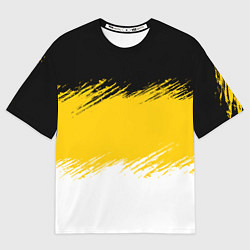 Футболка оверсайз мужская Имперский флаг России штриховка, цвет: 3D-принт