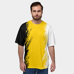 Футболка оверсайз мужская Имперский флаг России штрихи, цвет: 3D-принт — фото 2