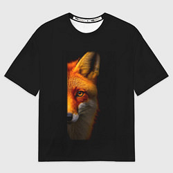 Футболка оверсайз мужская Морда рыжей лисы, цвет: 3D-принт