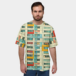 Футболка оверсайз мужская Яркая панелька, цвет: 3D-принт — фото 2