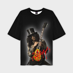 Мужская футболка оверсайз Slash музыкант группы Guns N Roses