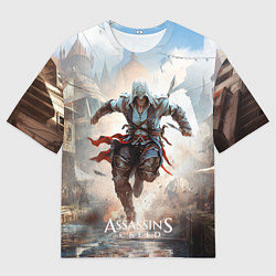 Футболка оверсайз мужская Assassins creed паркур, цвет: 3D-принт