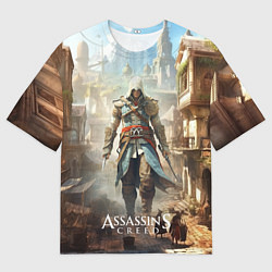 Футболка оверсайз мужская Assassins creed старый город, цвет: 3D-принт