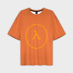 Футболка оверсайз мужская Half-Life оранжевый, цвет: 3D-принт