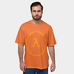Футболка оверсайз мужская Half-Life оранжевый, цвет: 3D-принт — фото 2