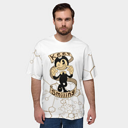 Футболка оверсайз мужская Bendy and the Ink Machine dagames, цвет: 3D-принт — фото 2