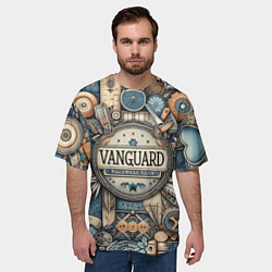 Футболка оверсайз мужская Vanguard composition - ai art, цвет: 3D-принт — фото 2