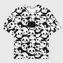 Футболка оверсайз мужская Выходной господина злодея с пандами, цвет: 3D-принт