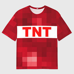 Футболка оверсайз мужская Minecraft tnt texture, цвет: 3D-принт
