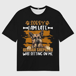 Футболка оверсайз мужская Немецкая овчарка - german shepherd, цвет: 3D-принт