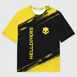 Футболка оверсайз мужская Helldivers: Skull Logo, цвет: 3D-принт