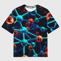 Футболка оверсайз мужская Молекулы под микроскопом, цвет: 3D-принт