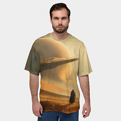 Футболка оверсайз мужская Пустыня и космический корабль - Дюна, цвет: 3D-принт — фото 2
