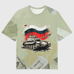 Футболка оверсайз мужская 9 Мая танк, цвет: 3D-принт