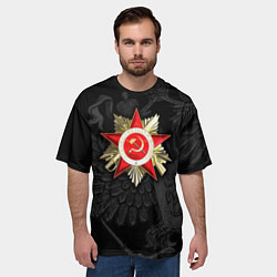Футболка оверсайз мужская Велика отечественная - Орден, цвет: 3D-принт — фото 2