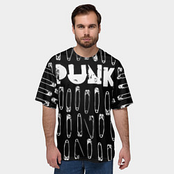 Футболка оверсайз мужская Punk pins, цвет: 3D-принт — фото 2