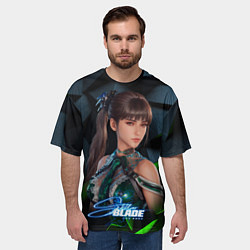 Футболка оверсайз мужская Stellar Blade портрет Ева, цвет: 3D-принт — фото 2