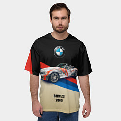 Футболка оверсайз мужская Немецкий родстер BMW Z3, цвет: 3D-принт — фото 2