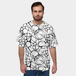 Футболка оверсайз мужская Абстрактный нейрографический узор, цвет: 3D-принт — фото 2