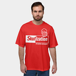 Футболка оверсайз мужская Скуфизация всех стран и народов, цвет: 3D-принт — фото 2