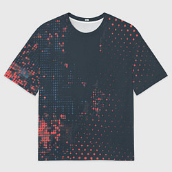 Футболка оверсайз мужская Брызги краски на стену, цвет: 3D-принт