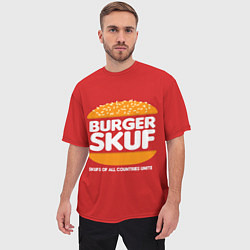 Футболка оверсайз мужская Burger skuf, цвет: 3D-принт — фото 2