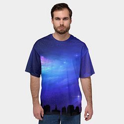 Футболка оверсайз мужская Город вселенная, цвет: 3D-принт — фото 2