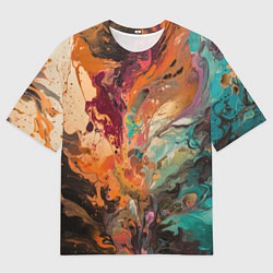 Футболка оверсайз мужская Красочный хаос, цвет: 3D-принт