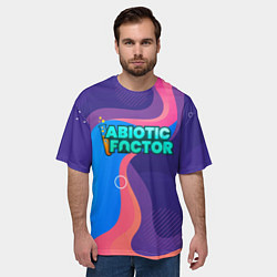 Футболка оверсайз мужская Abiotic Factor яркие полосы, цвет: 3D-принт — фото 2