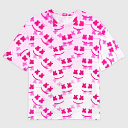 Футболка оверсайз мужская Marshmello pink colors, цвет: 3D-принт