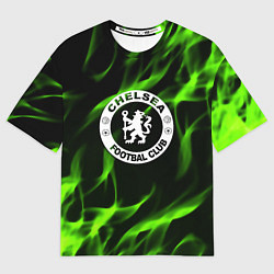 Футболка оверсайз мужская Chelsea sport club fc fire, цвет: 3D-принт