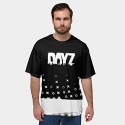 Футболка оверсайз мужская Dayz game pattern logo, цвет: 3D-принт — фото 2