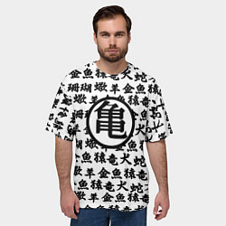 Футболка оверсайз мужская Dragon ball anime pattern steel, цвет: 3D-принт — фото 2