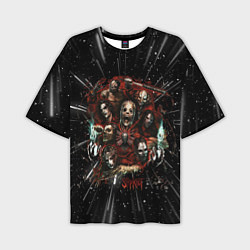 Футболка оверсайз мужская Slipknot rock band, цвет: 3D-принт