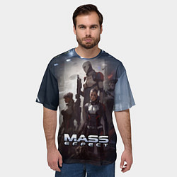 Футболка оверсайз мужская Mass Effect game, цвет: 3D-принт — фото 2