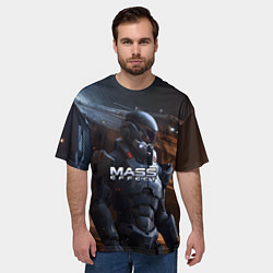 Футболка оверсайз мужская Mass Effect game space, цвет: 3D-принт — фото 2