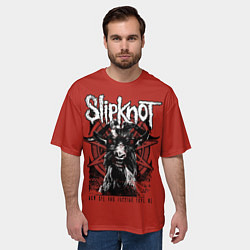 Футболка оверсайз мужская Slipknot rock band, цвет: 3D-принт — фото 2