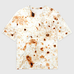 Футболка оверсайз мужская Текстура светлого лаваша, цвет: 3D-принт