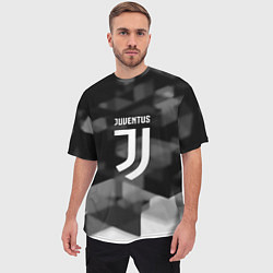 Футболка оверсайз мужская Juventus geometry fc, цвет: 3D-принт — фото 2
