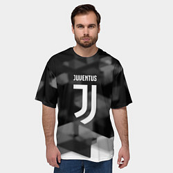 Футболка оверсайз мужская Juventus geometry fc, цвет: 3D-принт — фото 2