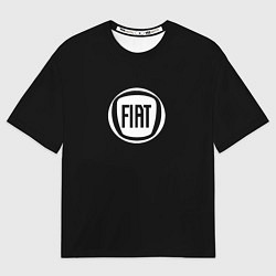 Футболка оверсайз мужская FIAT logo white, цвет: 3D-принт