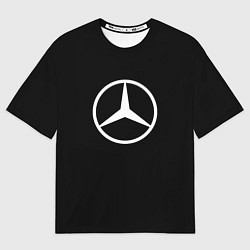 Футболка оверсайз мужская Mercedes benz logo white, цвет: 3D-принт