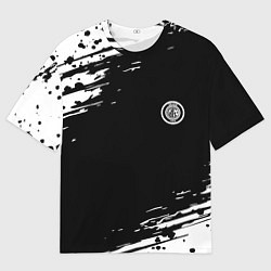 Футболка оверсайз мужская Inter абстрактные краски текстура, цвет: 3D-принт